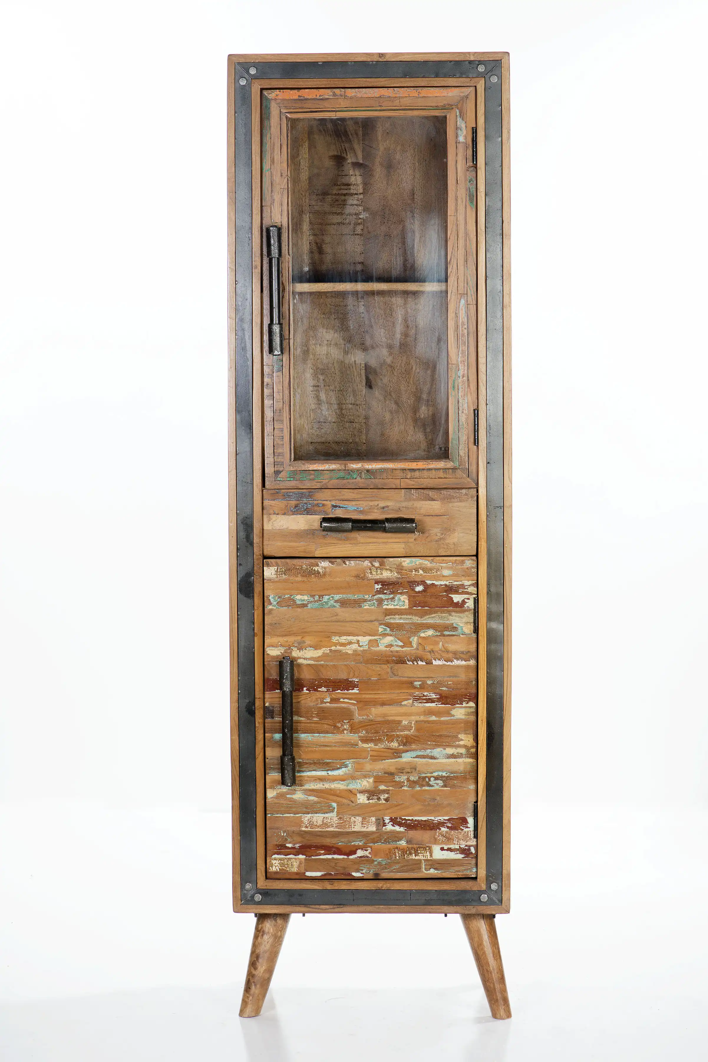 Reclaimed Wood Bookshelf with 3 Drawers
(KD) - popular handicrafts